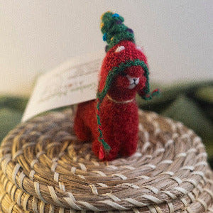 3.5 inch Christmas Alpaca