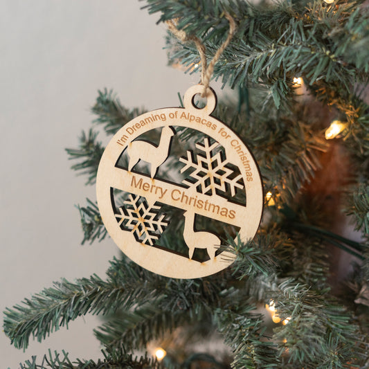 Alpaca Christmas Ornament