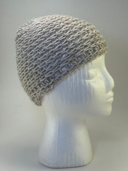 Adult Lightweight Handmade Crocheted Alpaca Hat
