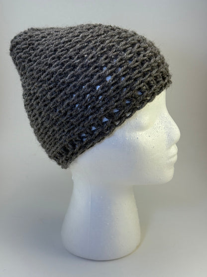 Adult Lightweight Handmade Crocheted Alpaca Hat