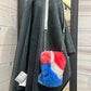 AmeriPaca Fur Purse, Light Red White & Blue