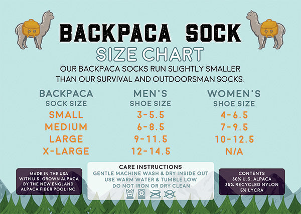 BackPaca Sock Lt Wt Sport