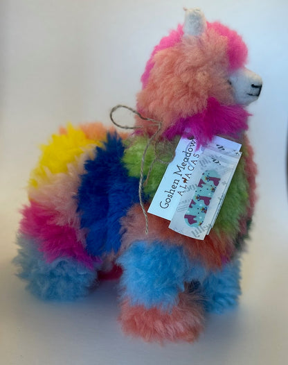 Stuffed Alpaca-Mulit-Colored Rescue with Band Aids