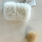 Alpaca Fur Coin Purse with Pom Pom
