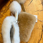 Alpaca Fur Coin Purse with Pom Pom